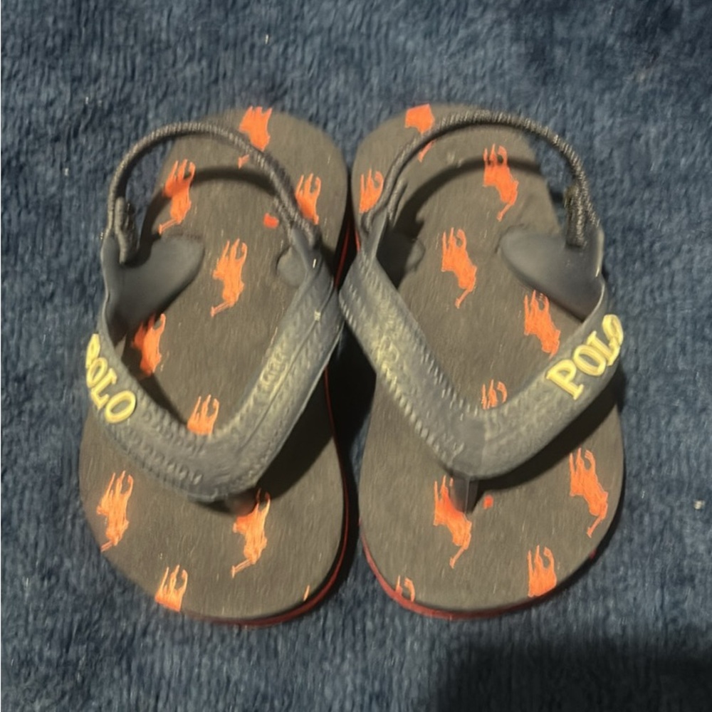 Polo by Ralph Lauren Kids Flip Flops - Black and Red